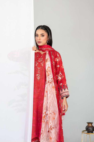 Teyana by Tawakkal Fabrics | Embroidered Digital Printed Lawn 3 Piece Unstitched Suit D-5