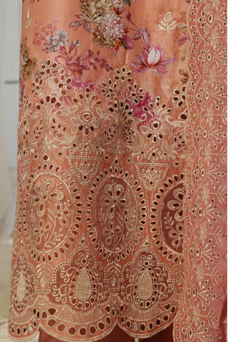 Laser Fusion Chikankari Collection By Sadabahar D-06