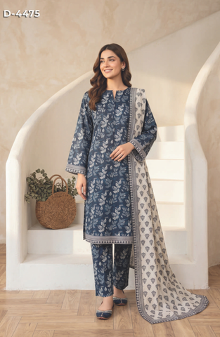AREEMAN V2 by Shahid Tawakkal | Rotary Printed Lawn 3 Piece Stitched Suit D-4
