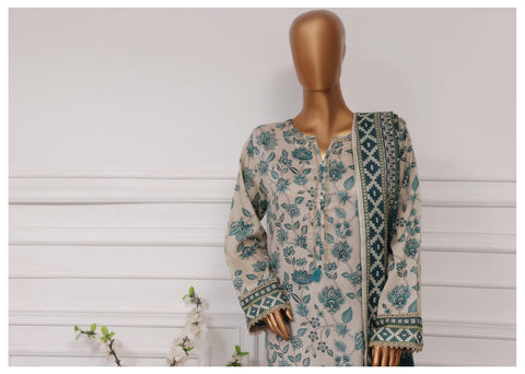 Plain Printed Lawn Vol-04 By Sadabahar D-02