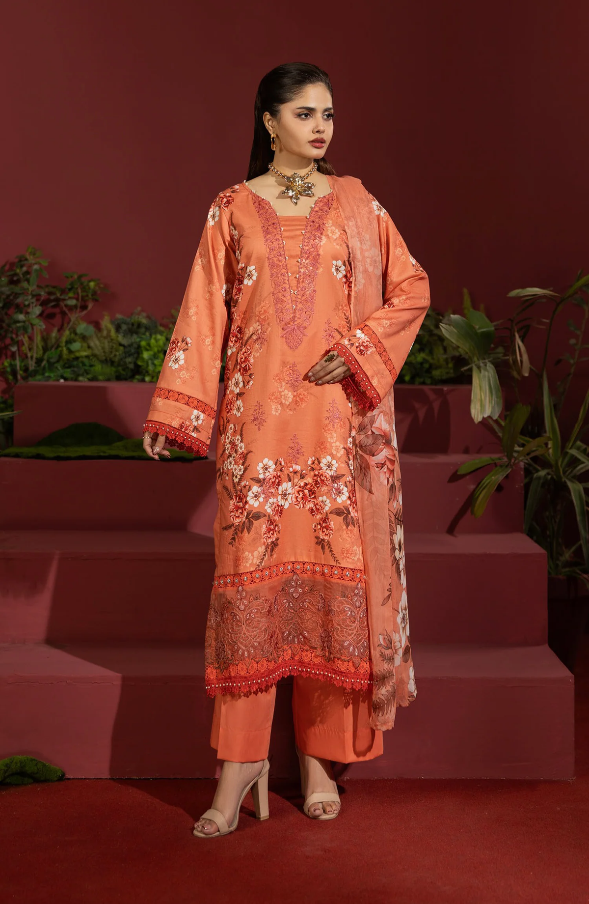 Coco by Panache | Embroidered Lawn 3 Piece Unstitched Suit D-18