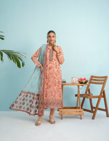 Zunaira 𝐅𝐞𝐬𝐭𝐢𝐯𝐞 𝐂𝐡𝐢𝐟𝐟𝐨𝐧 Coll Semi Stitched By AA-4