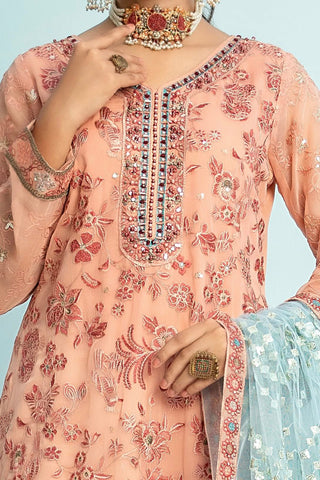 Zunaira 𝐅𝐞𝐬𝐭𝐢𝐯𝐞 𝐂𝐡𝐢𝐟𝐟𝐨𝐧 Coll Semi Stitched By AA-4