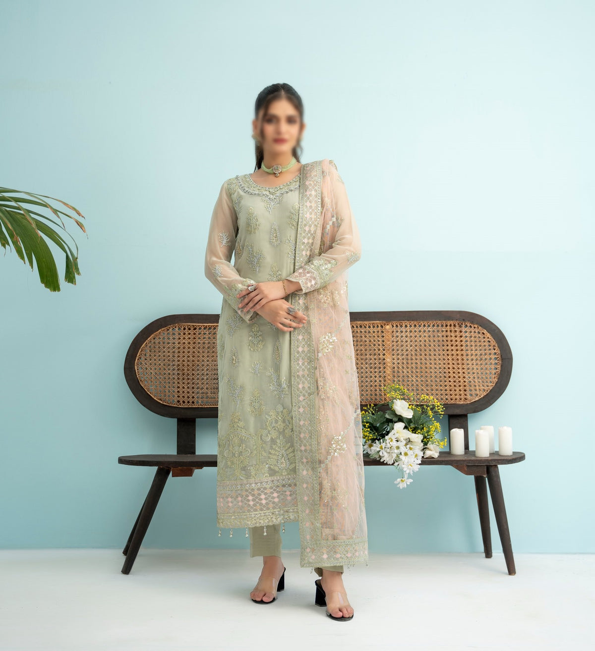 Zunaira 𝐅𝐞𝐬𝐭𝐢𝐯𝐞 𝐂𝐡𝐢𝐟𝐟𝐨𝐧 Coll Semi Stitched By AA-2