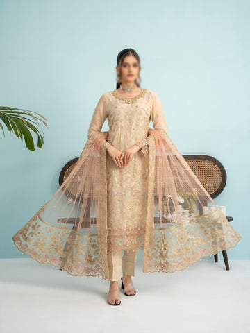 Zunaira 𝐅𝐞𝐬𝐭𝐢𝐯𝐞 𝐂𝐡𝐢𝐟𝐟𝐨𝐧 Coll Semi Stitched By AA-3