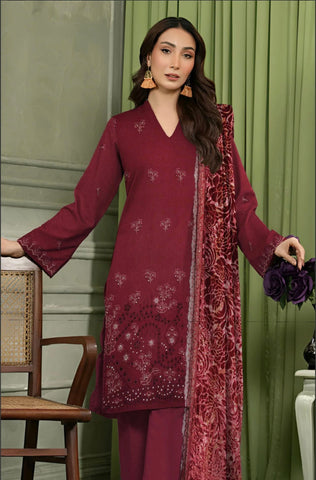 Sobia Waseem Queen Embroidered Sweet Peach Unstitched 3 Piece Suit D-6