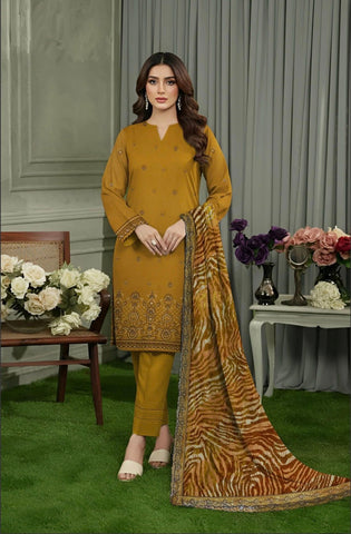 Sobia Waseem Queen Embroidered Sweet Peach Unstitched 3 Piece Suit D-2