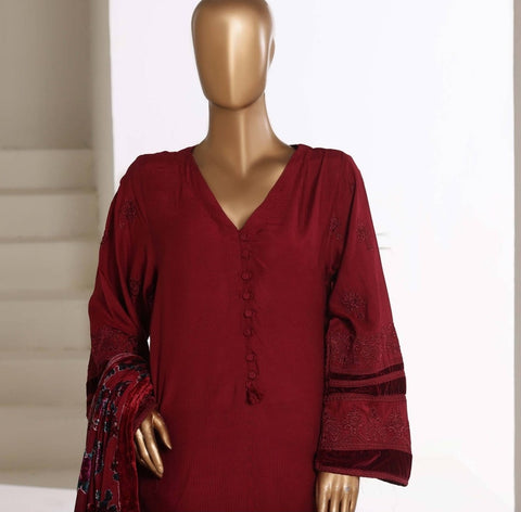 Sadabahar Luxury Viscose With Palachi Shawl Ready To Wear 3Pc D-7