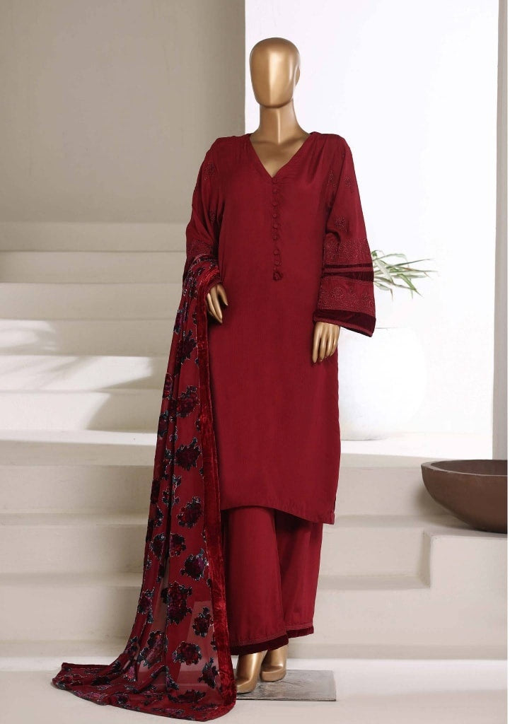 Sadabahar Luxury Viscose With Palachi Shawl Ready To Wear 3Pc D-7