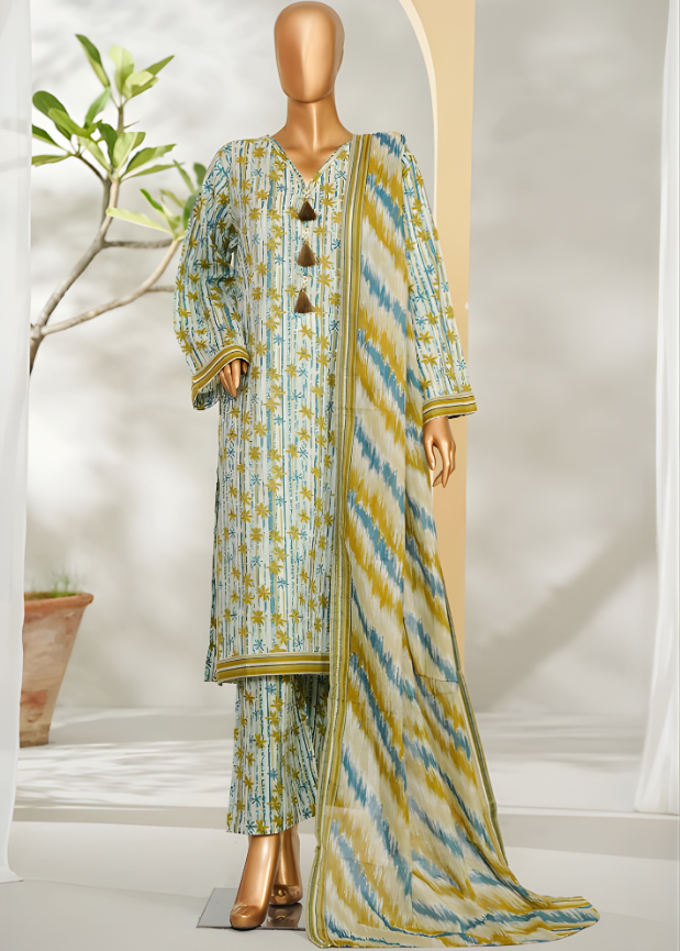 PRINTED LAWN 3PC Stitched COLLECTION By Bin Saeed D-4