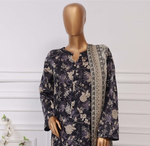 Plain Printed Lawn Vol-04 By Sadabahar D-16