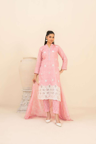 Marin by Tawakkal Fabrics | Embroidered Printed Lawn 3 Piece Unstitched Suit D-2