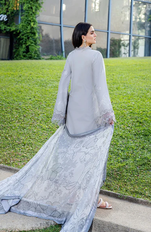 Sole by Sanam Saeed | Embroidered Lawn 3 Piece Unstitched Suit D-2