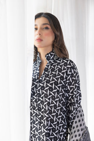 Black & White Vol3 Salina Digital Print Un Stitched 3 Pcs By Regalia Textile D-5