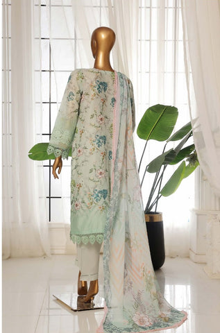 Fusion  Lawn Chikankari Stitched 3 Pcs 2025 Sadabahar D-02