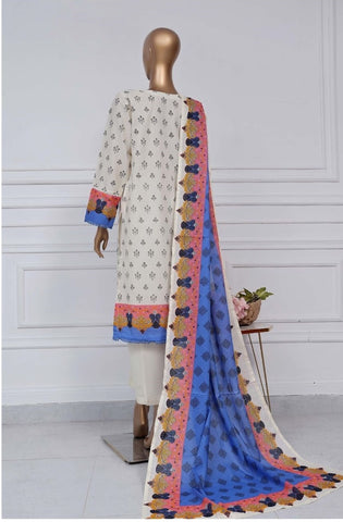 Keysari Emb Banarsi Jacquard Lawn By Johra D-61