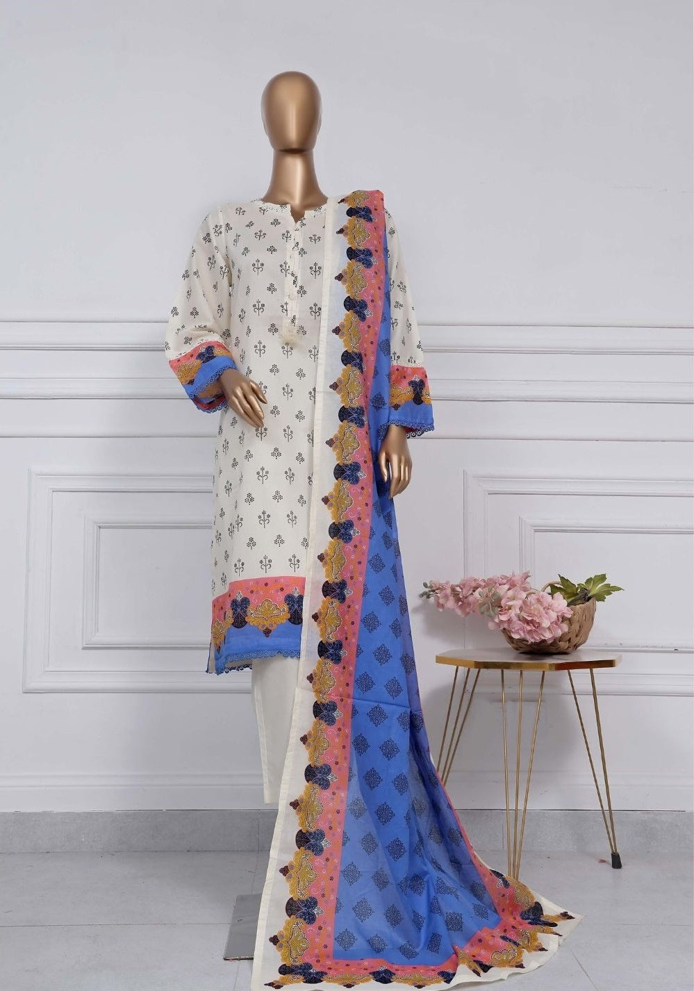 Printed Lawn Vol2 3 Piece Stitched Suit By Sadabahar2025 D-20