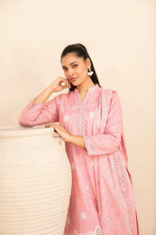 Marin by Tawakkal Fabrics | Embroidered Printed Lawn 3 Piece Unstitched Suit D-2