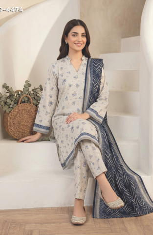 AREEMAN V1 by Shahid Tawakkal | Rotary Printed Lawn 3 Piece Stitched Suit D-3