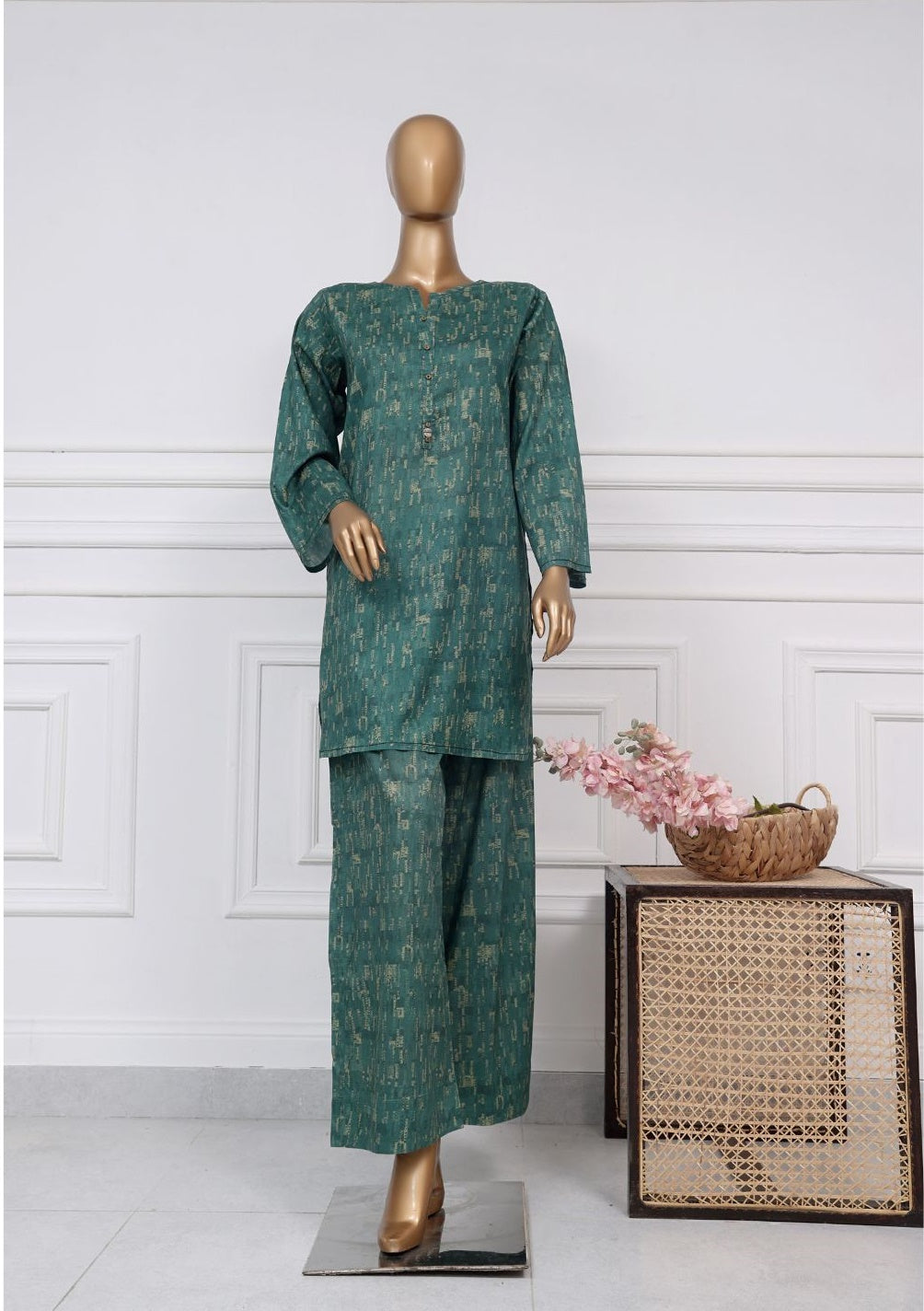 Sadabahar Daily Wear Co Ords 2 Piece Stitched  Summer Coll-2025  GREEN