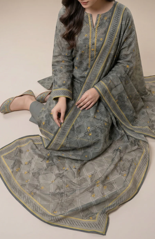 Misri Lawn by VS Textile | Printed Lawn 3 Piece Unstitched Suit D-2