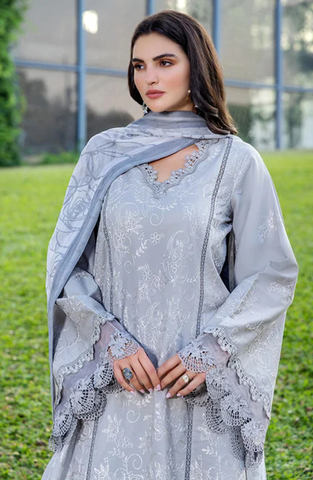 Sole by Sanam Saeed | Embroidered Lawn 3 Piece Unstitched Suit D-2