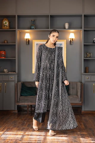 Black & White Vol3 Salina Digital Print Un Stitched 3 Pcs By Regalia Textile D-6
