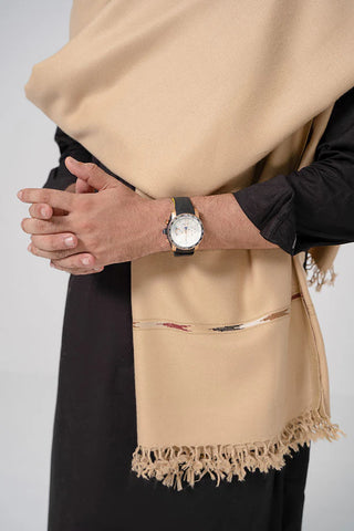 Regal Winter Mens Shawl Light Brown
