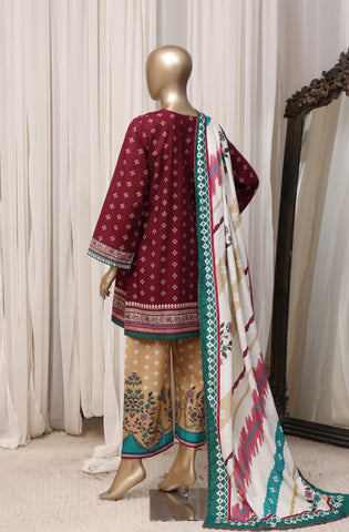 Sadabahar Printed Khaddar Winter collection Stitched 3 Piece Suit D-2