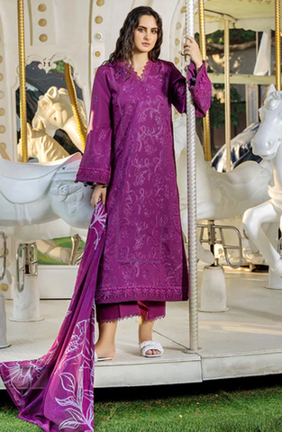 Sole by Sanam Saeed | Embroidered Lawn 3 Piece Unstitched Suit D-3
