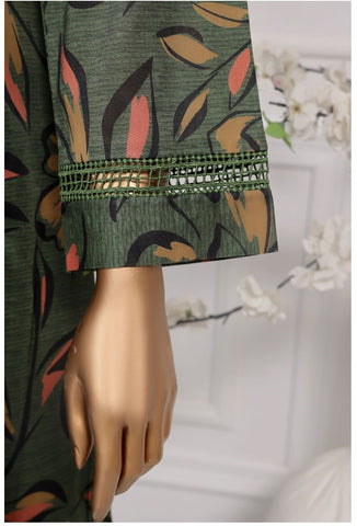 Sadabahar Peplum 2 Pieces Printed Lawn Stitched  Coll2025 D-02 GREEN