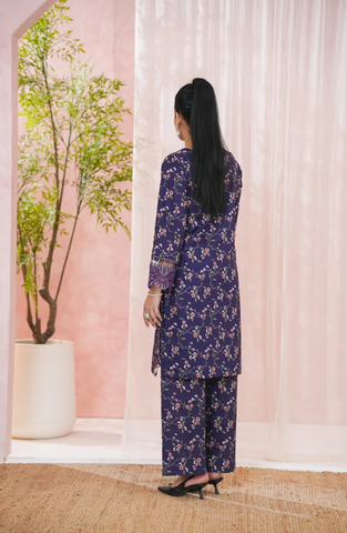 AIRA by Aizal | Festive Embroidered & Printed Lawn 2 Piece Stitched Suit D-5