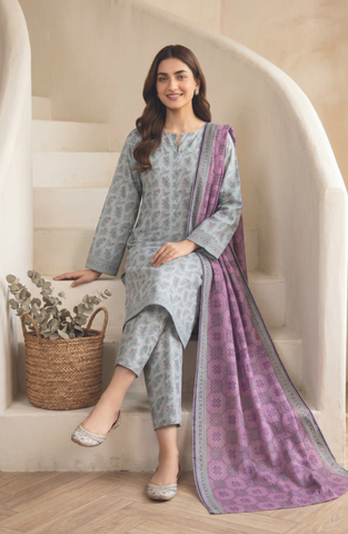 AREEMAN V1 by Shahid Tawakkal | Rotary Printed Lawn 3 Piece Stitched Suit D-4