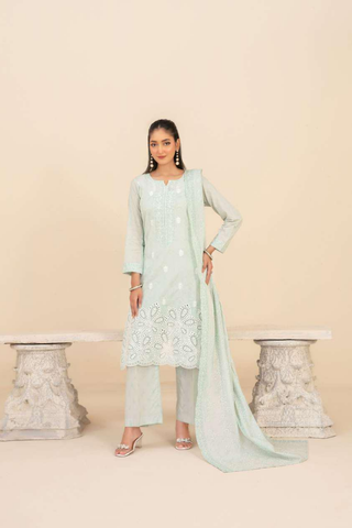 Marin by Tawakkal Fabrics | Embroidered Printed Lawn 3 Piece Unstitched Suit D-3