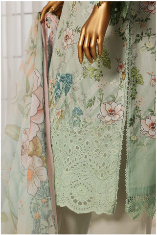Fusion  Lawn Chikankari Stitched 3 Pcs 2025 Sadabahar D-02