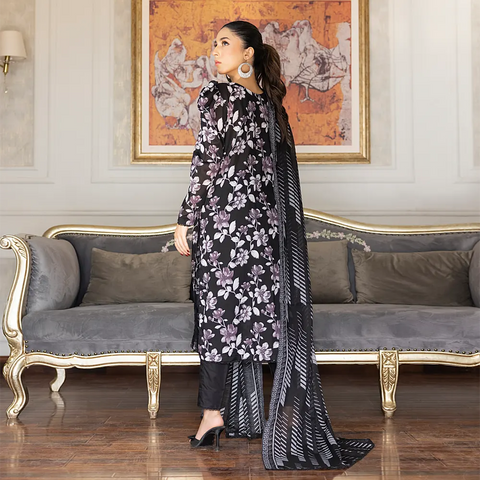 Black & White Vol3 Salina Digital Print Un Stitched 3 Pcs By Regalia Textile D-8