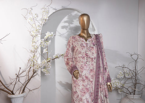 HZ Dhagakari Printed & Emb Lawn Coll'24 D-807
