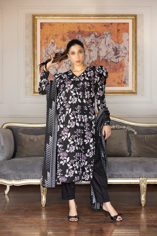 Black & White Vol3 Salina Digital Print Un Stitched 3 Pcs By Regalia Textile D-8