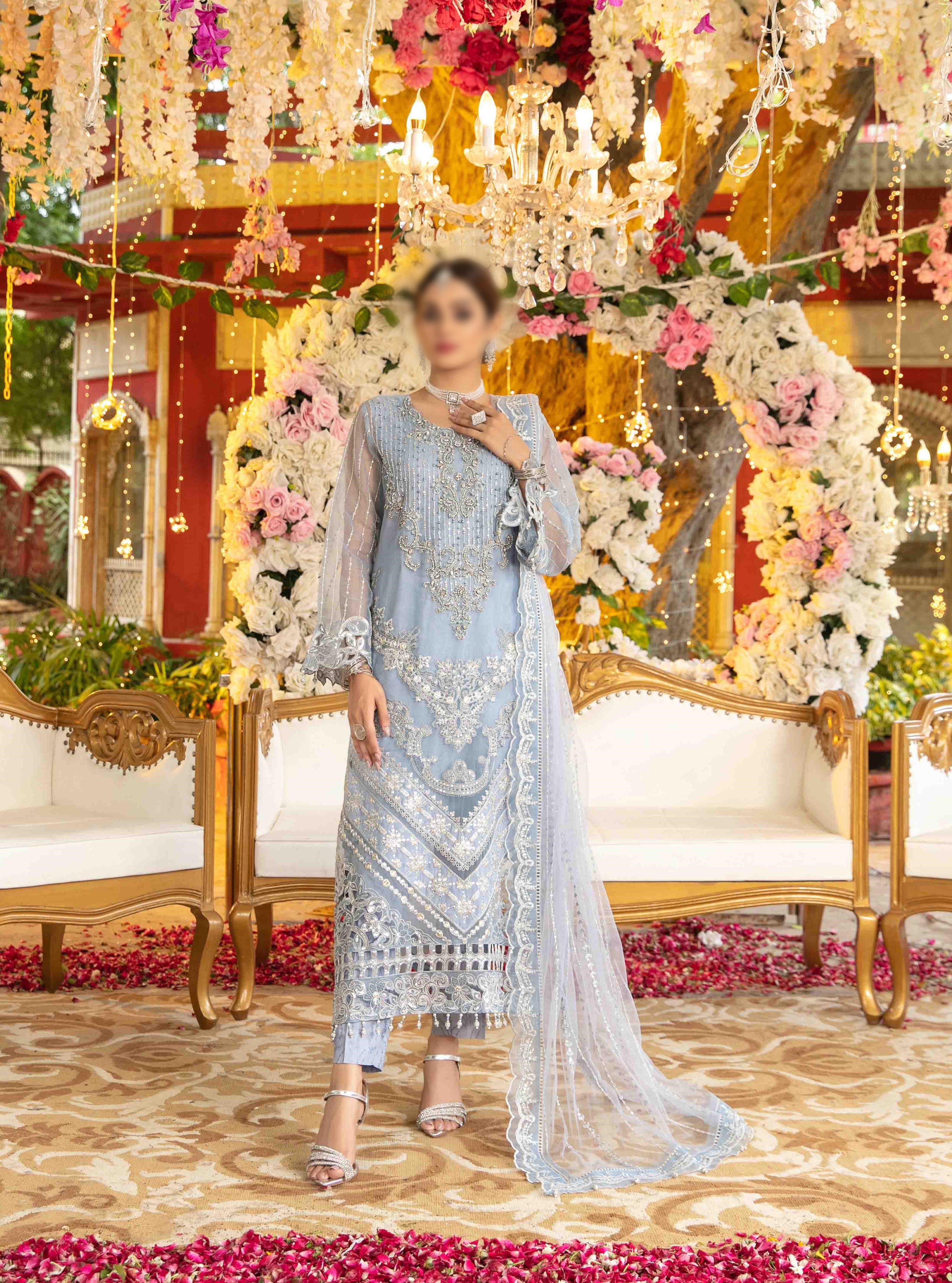 D-9342 Jahan Heavy Embroidered Festive Collection'23 By Tawakkal Semi Stitched