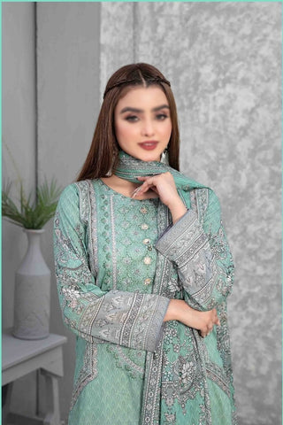 D-9400 Faiha Embroidered Digital Printed Lawn Collectioc"23 By Tawakkal Un-Stitched 3 Piece