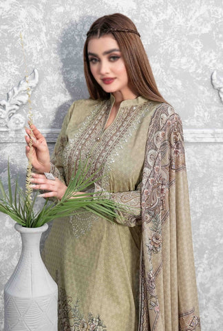 D-9401 Faiha Embroidered Digital Printed Lawn Collectioc"23 By Tawakkal Un-Stitched 3 Piece
