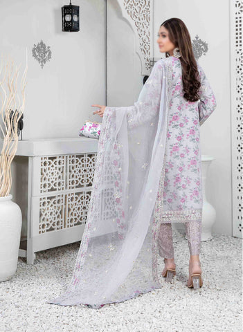 D-9920  Mah-E-Meer Fancy Embroidered Organza Coll'23 By Tawakkal Semi-Stitched With Clutch