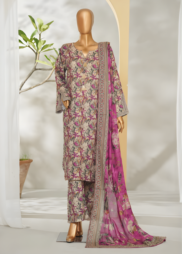 PRINTED LAWN 3PC Stitched COLLECTION By Bin Saeed D-5