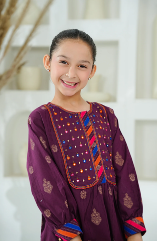 Amna Khadija | Embroidered Cotton Jacquard 2 Piece Stitched Suit D-1