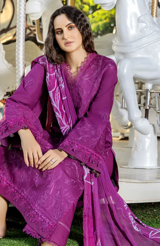 Sole by Sanam Saeed | Embroidered Lawn 3 Piece Unstitched Suit D-3