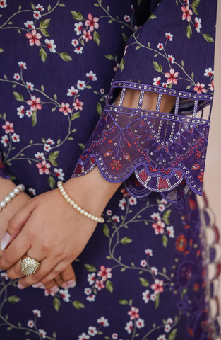 AIRA by Aizal | Festive Embroidered & Printed Lawn 2 Piece Stitched Suit D-5