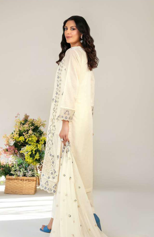 Amberea by Tawakkal Fabrics | Fancy Embroidered Lawn 3 Piece Unstitched Suit D-4