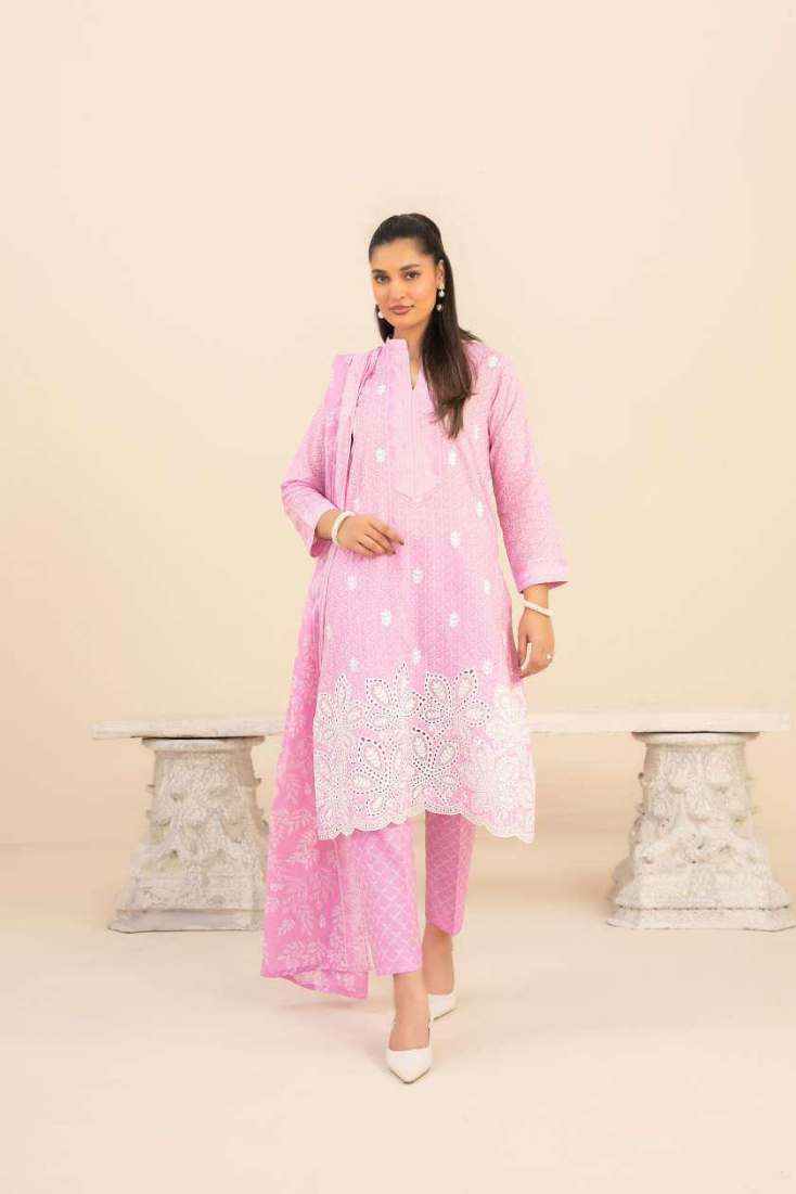 Marin by Tawakkal Fabrics | Embroidered Printed Lawn 3 Piece Unstitched Suit D-4
