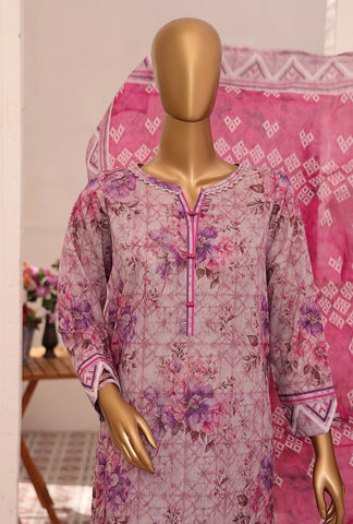 Asasa V2  Emb Lawn Suit Unstitched 3 Piece  Summer Coll -D 3003