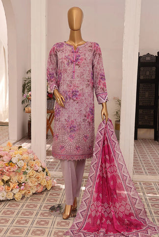 Asasa V2  Emb Lawn Suit Unstitched 3 Piece  Summer Coll -D 3003